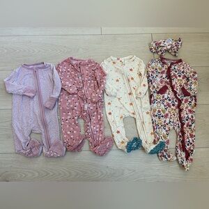 Posh Peanut Bamboo Footie Bundle size 0-3 months